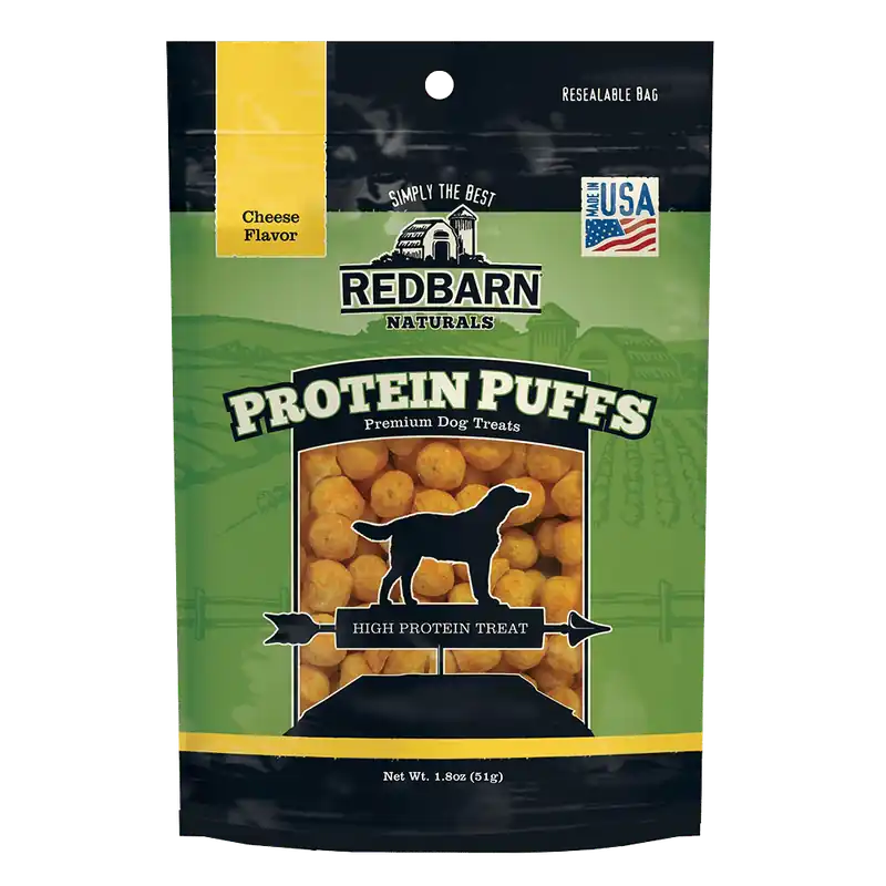 Cheese Protein Puffs Dog Treats 1.8 Ounce - High Protein Snack