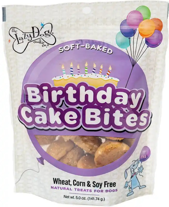 Birthday Cake Bites Dog Treats, 5 Oz. Soft-baked With Confetti Sprinkles