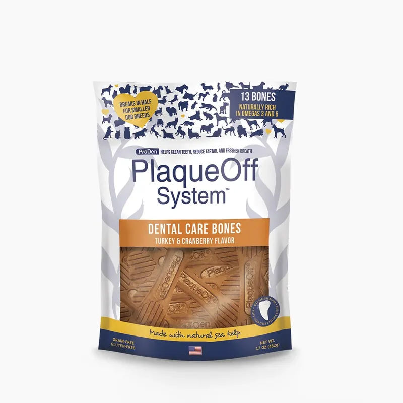 Proden Plaqueoff Dental Care Dog Bones Turkey & Cranberry 17 Oz
