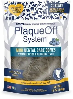 51837185 12 Oz Dog Mini Dental Bones Vegetable & Blueberry