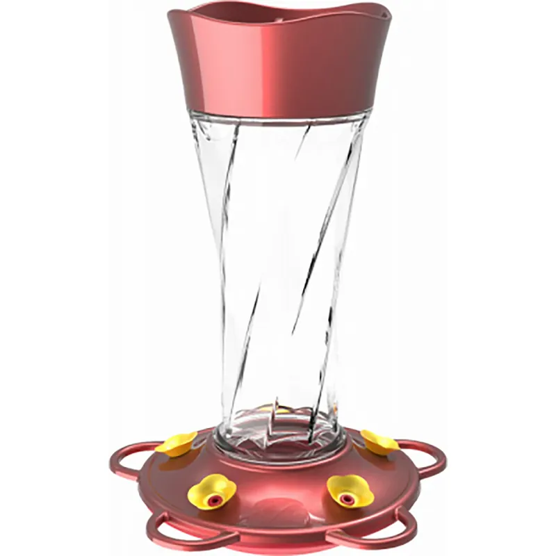 Perky-pet Hummingbird 16 Oz Glass/plastic Pinch Waist Nectar Bird Feeder 4 Ports