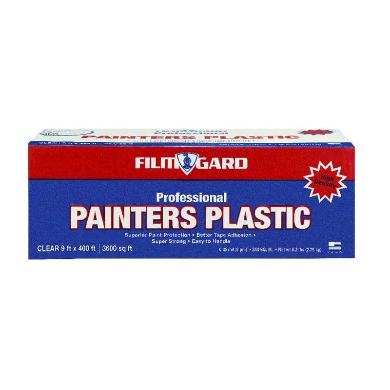 Film-gard 9 Ft. W X 400 Ft. L X 0.35 Mil Professional Grade Plastic Sheeting 1 Pk