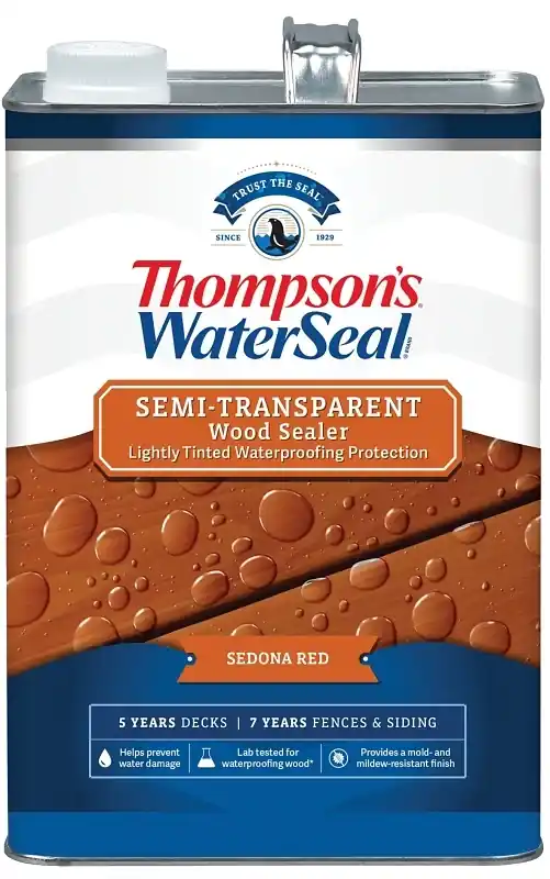Waterproofing Stain, Semi-transparent, Sequoia Red, 1-gallon