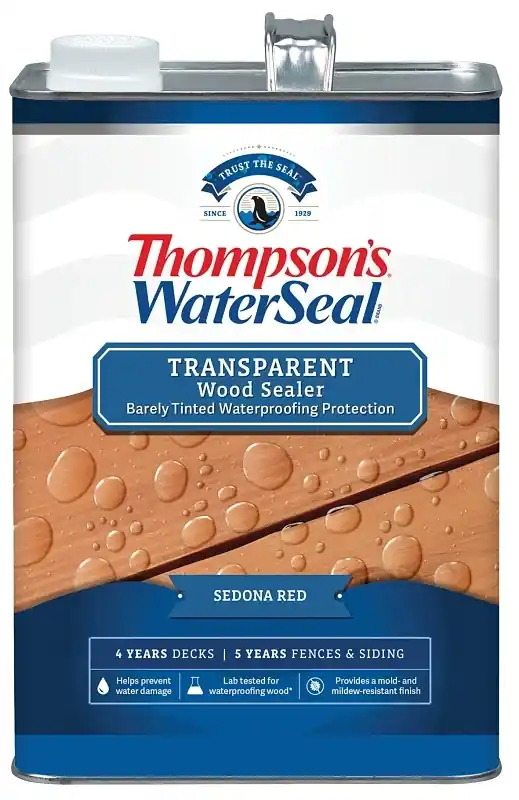 Waterproofing Stain, Transparent, Sedona Red, 1-gallon