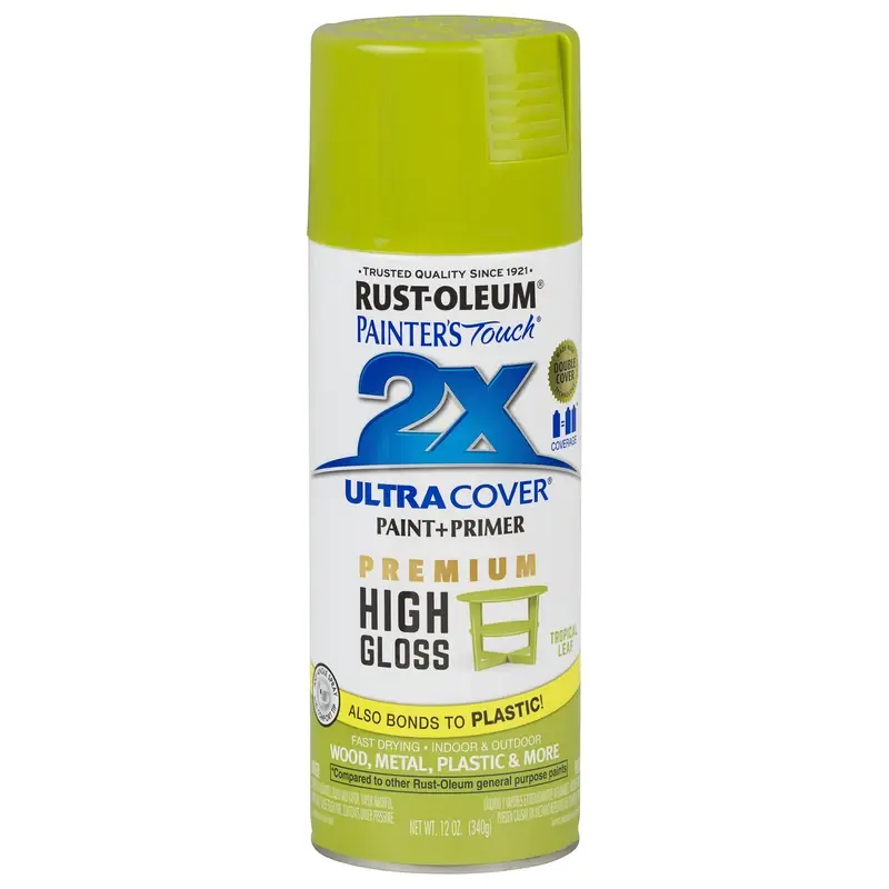 Painter‘s Touch 2x Ultra Cover High-gloss Tropical Leaf Paint+primer Spray Paint 12 Oz