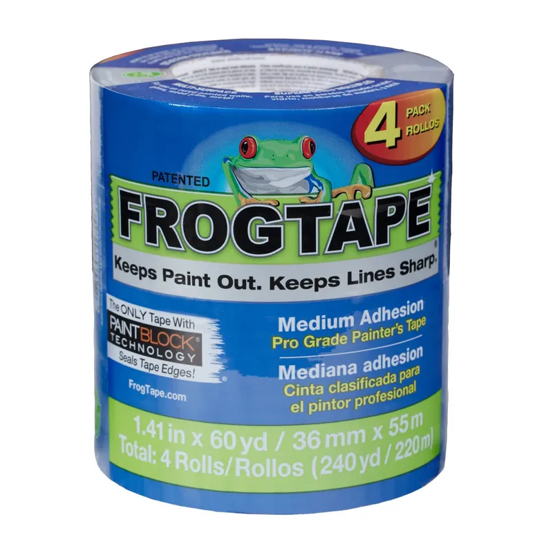 Pro Grade 1.41 In. W X 60 Yd L Blue Medium Strength Painter‘s Tape 4 Pk