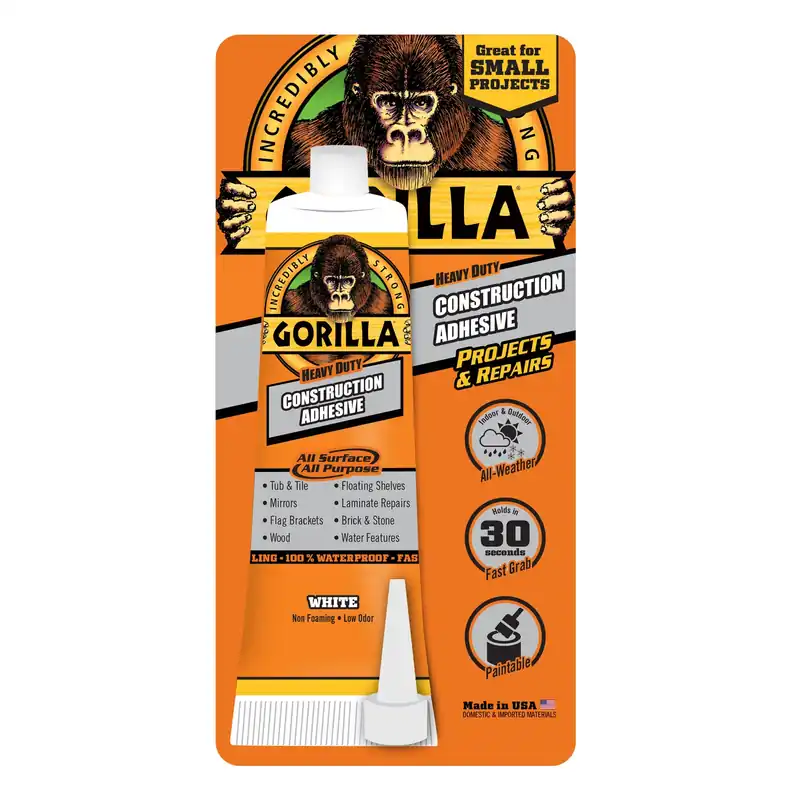 Heavy-duty Construction Adhesive, 2.5-oz. Tube