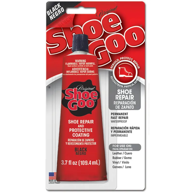 Shoe Repair & Protective Coating Adhesive, Black, 3.7 Oz.