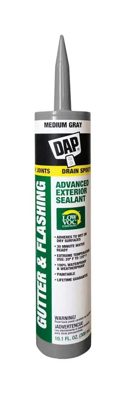 Gutter & Flashing Advanced Formula Sealant, Grey, 10.1-oz.