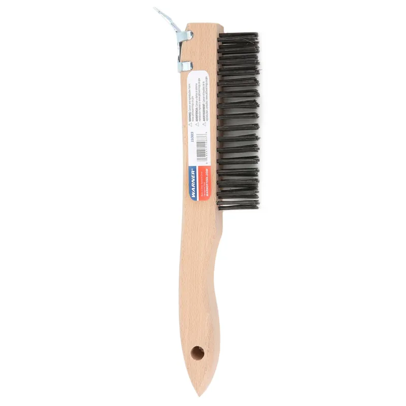 1 In. W X 9.5 In. L Carbon Steel Wire Brush With Wood Handle