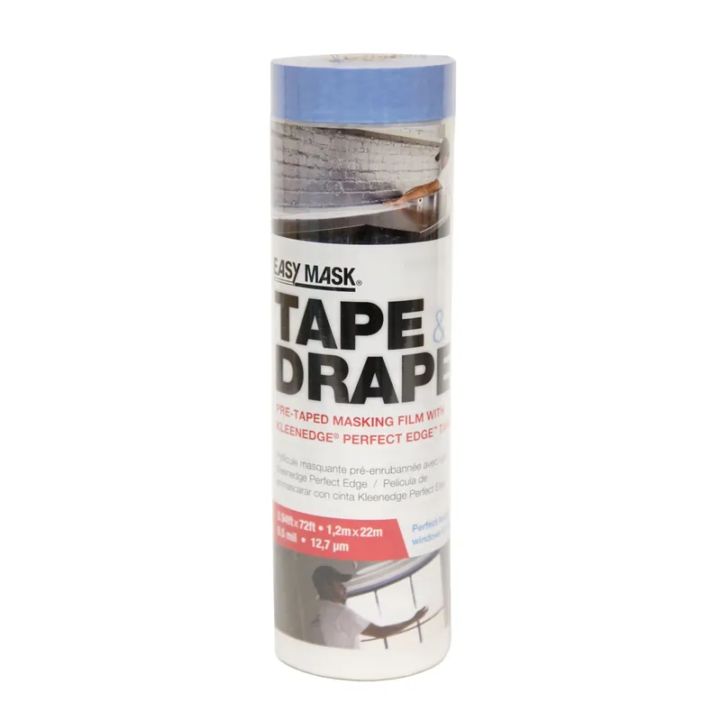 Easy Mask 48 In. W X 72 Ft. L X 0.5 Mil Pre-taped Plastic Masking Film 1 Pk