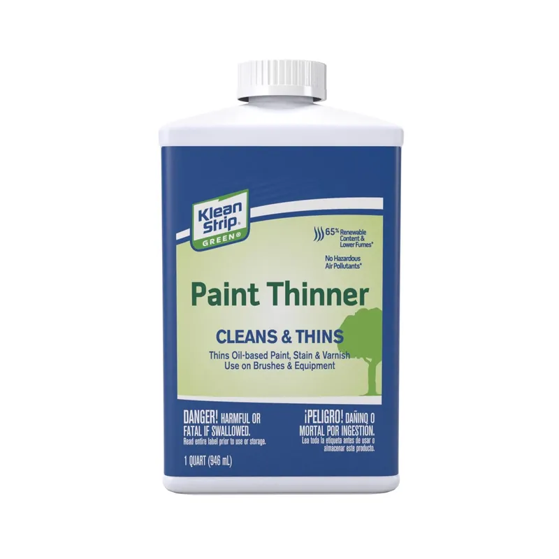 Green Petroleum Hydrocarbons Paint Thinner 1 Quart - Low Odor, Non-flammable
