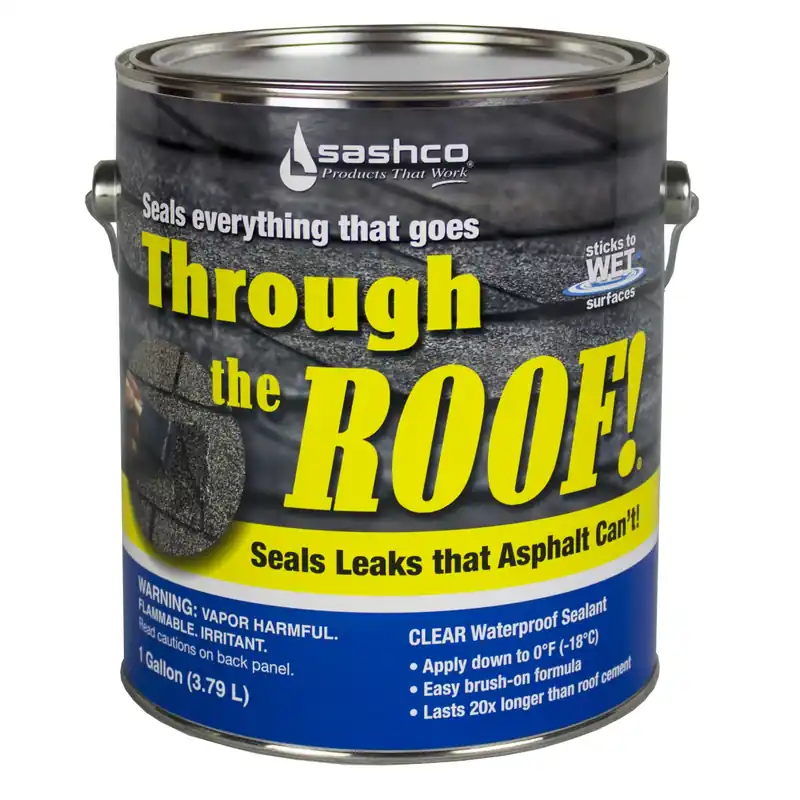 Through The Roof Gloss Clear Synthetic Rubber Roof Sealant 1 Gal