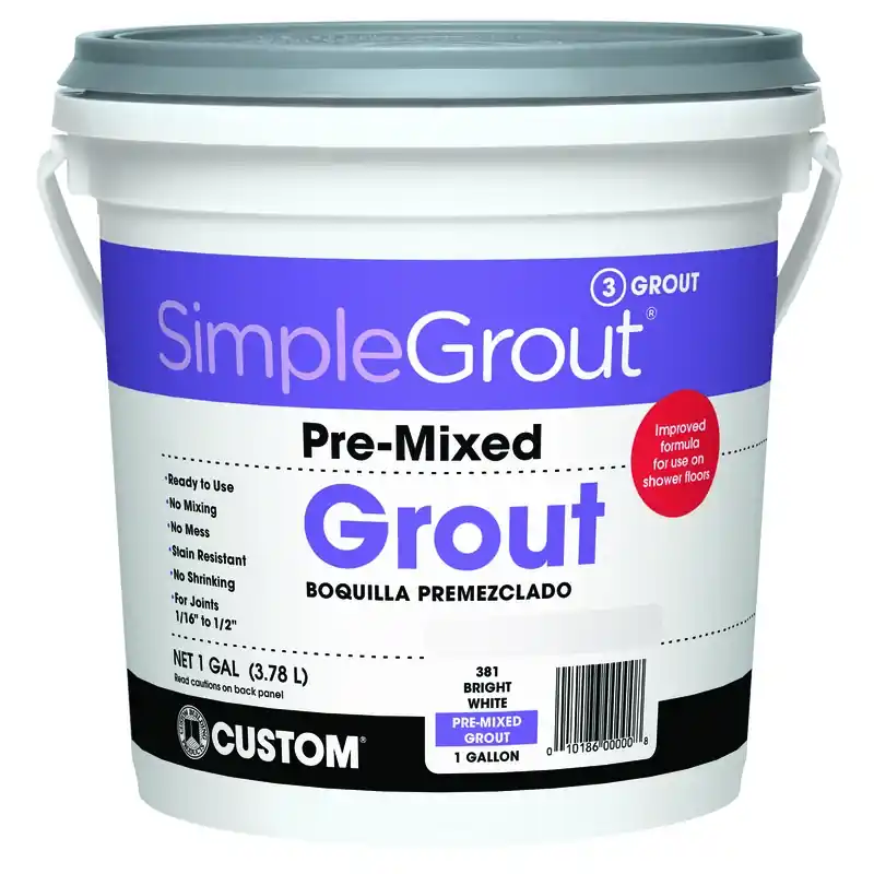 Bright White Pre-mixed Grout, Gallon