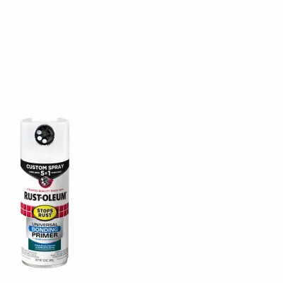 Stops Rust Custom Spray 5-in-1 Universal Bonding Primer Aerosol, Flat White, 12 Oz.
