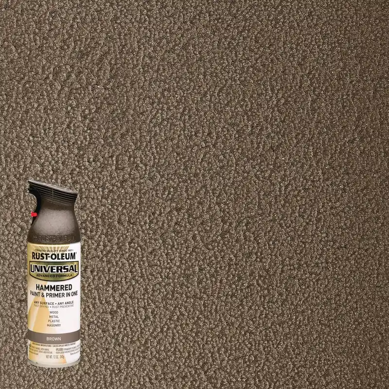 Universal Paint & Primer Hammered Spray Paint, Brown, 12-oz