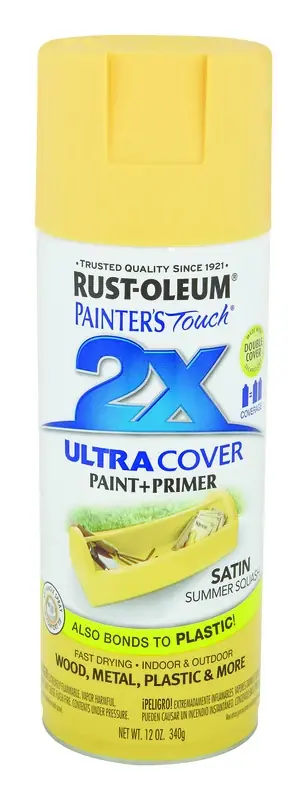 2x Ultra Cover 12 Oz. Satin Spray Paint, Summer Squash