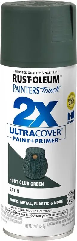 Painter‘s Touch 2x Spray Paint, Satin Hunt Club Green, 12-oz.