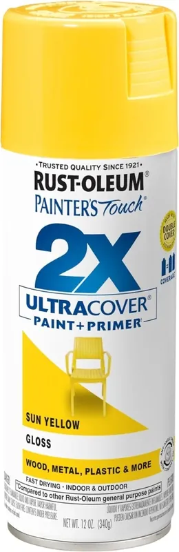 Painter‘s Touch 2x Spray Paint, Gloss Sun Yellow, 12-oz.