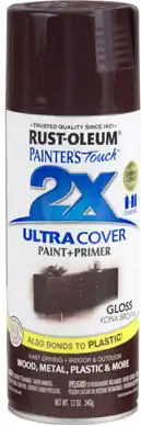 Painter‘s Touch 2x Spray Paint, Gloss Kona Brown, 12-oz.