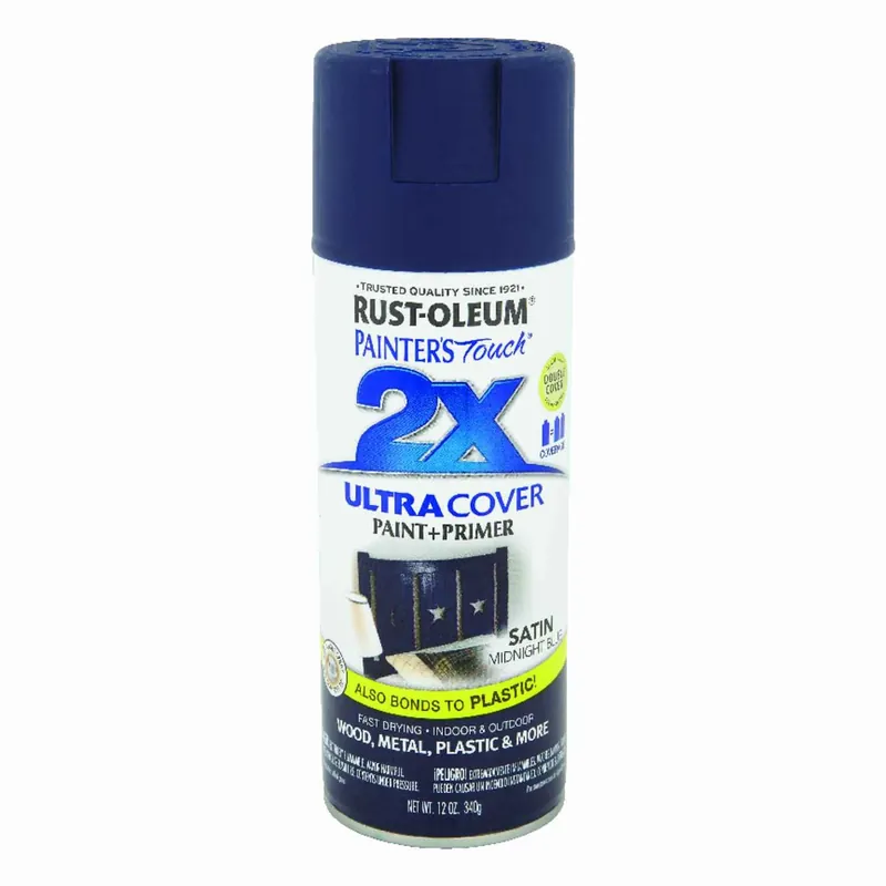 Painter‘s Touch 2x Ultra Cover 12 Oz. Satin Spray Paint, Midnight Blue