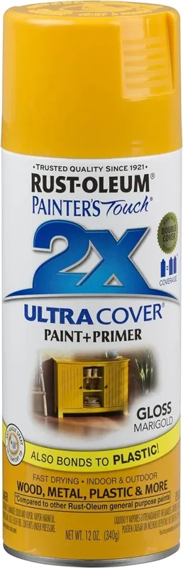 Painter‘s Touch 2x Spray Paint, Gloss Marigold, 12-oz.