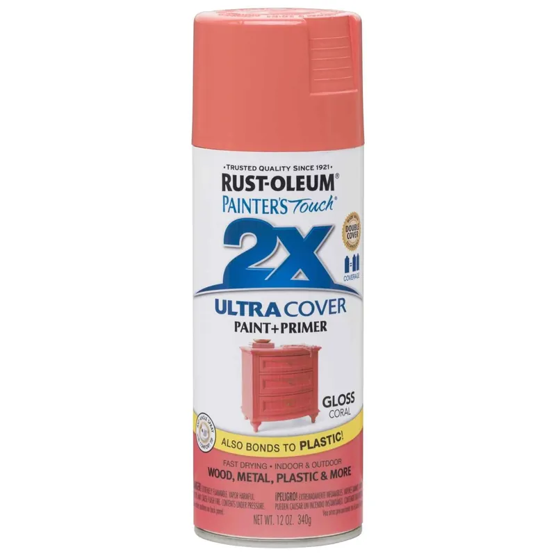 Painter‘s Touch 2x Ultra Cover Gloss Coral Spray Paint 12 Oz