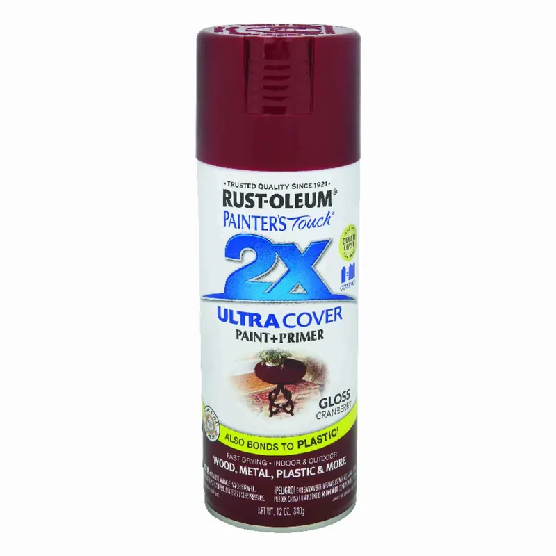 Painter‘s Touch 2x Ultra Cover 12 Oz. Gloss Spray Paint, Cranberry