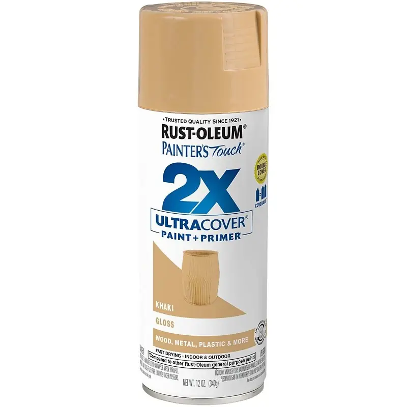 Painter‘s Touch 2x Spray Paint, Gloss Khaki, 12-oz.