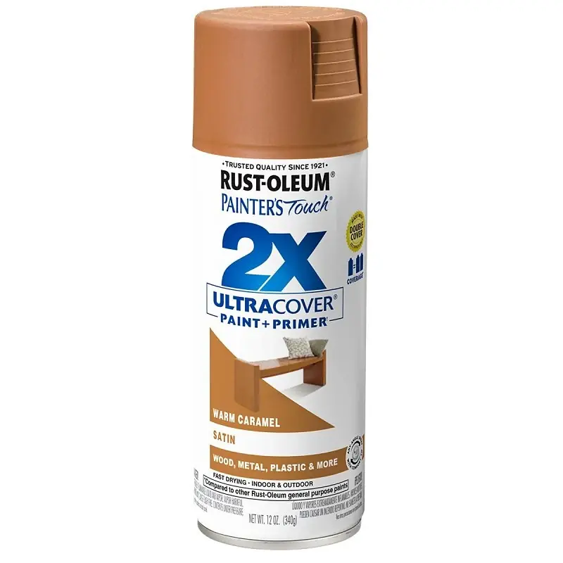 Painter‘s Touch 2x Spray Paint, Satin Warm Carmel, 12-oz.
