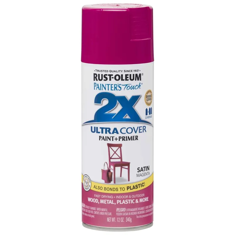 Painter‘s Touch 2x Ultra Cover 12 Oz. Satin Magenta Spray Paint