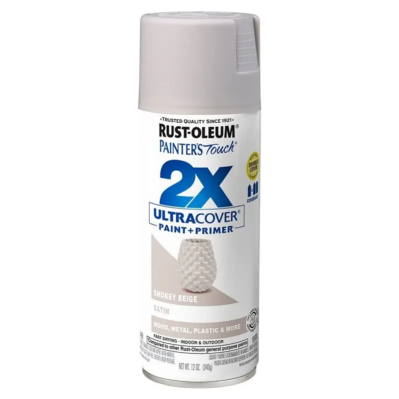 Painter‘s Touch 2x Spray Paint, Satin Smokey Beige, 12-oz.