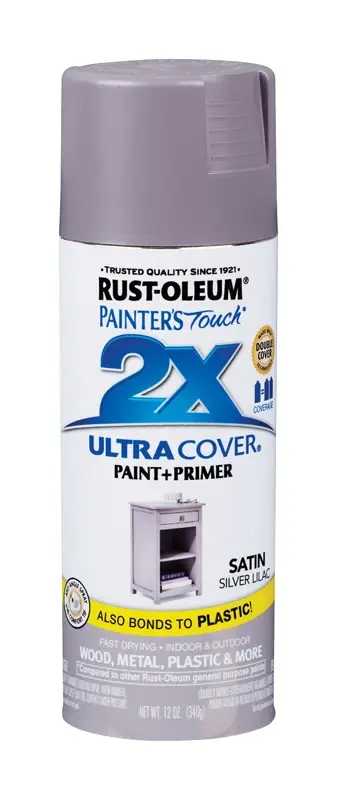 Painter‘s Touch 2x Spray Paint, Silver Lilac Satin, 12 Oz.