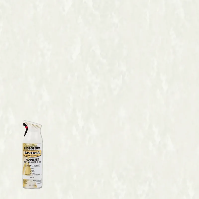 Universal Paint & Primer Hammered Spray Paint, White, 12-oz.