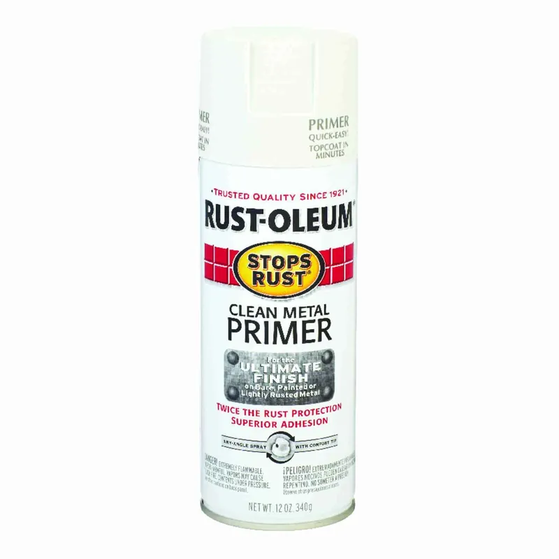 Metal Spray Primer, White, 12-oz.