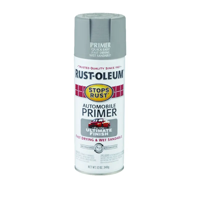Stops Rust Automotive Primer Spray, Light Gray, 12-oz.