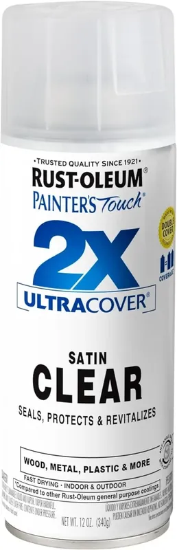 Painter‘s Touch 2x Spray Paint, Satin Clear, 12-oz.
