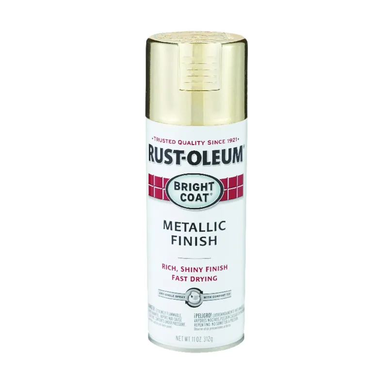 Metallic Enamel Spray Paint, Gold, 11-oz.