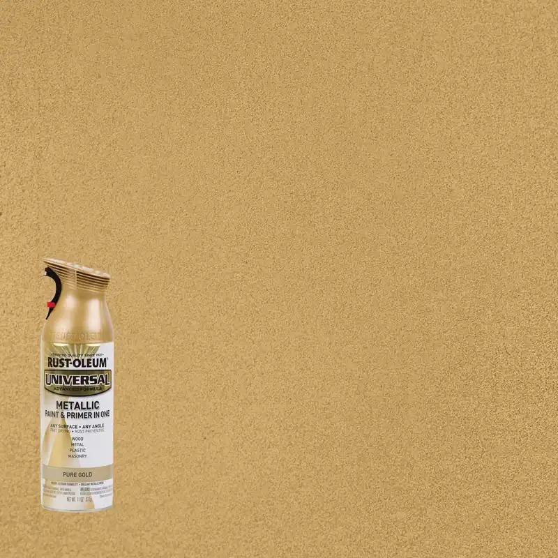 Universal Paint & Primer Metallic Spray Paint, Pure Gold, 12-oz.