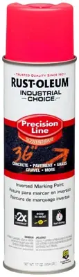 17 Ounce Fluorescent Pink Precision Line Inverted Marking Spray Paint