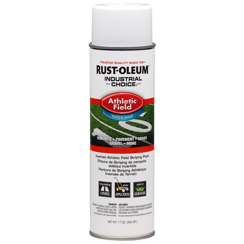 Industrial Choice Athletic Field Striping Spray Paint, White, 17-oz. Inverted
