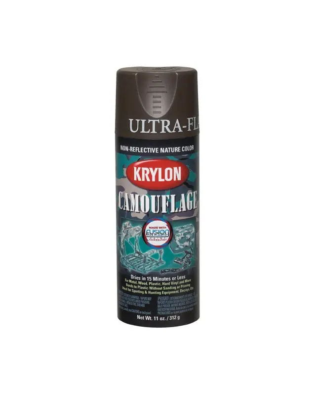 Non-reflective Nature Color Ultra Flat Camouflage Paint Spray 11 Oz. Brown