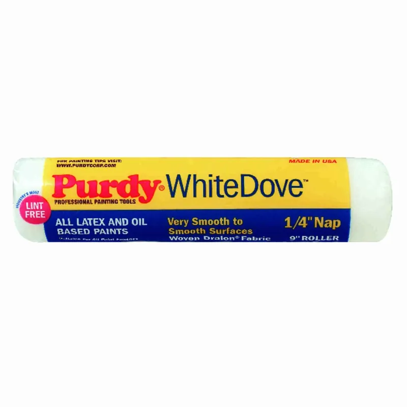 White Dove Woven Fabric 9 In. W X 1/4 In. Paint Roller Cover 1 Pk