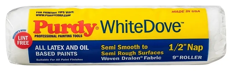 White Dove Woven Fabric 9 In. W X 1/2 In. Paint Roller Cover 1 Pk