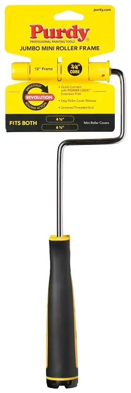 Jumbo Mini Paint Roller Cover Frame, 12 X 3/4 In. Nap