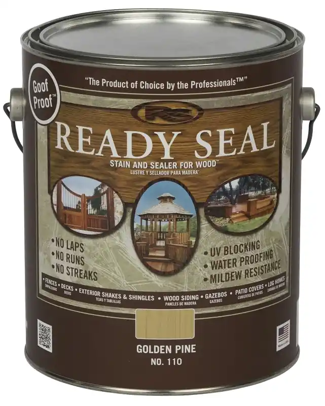 Exterior Wood Stain & Sealer, Flat Golden Pine, 1-gallon