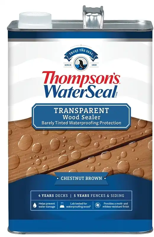 Waterproofing Stain, Transparent, Chestnut Brown, 1-gallon