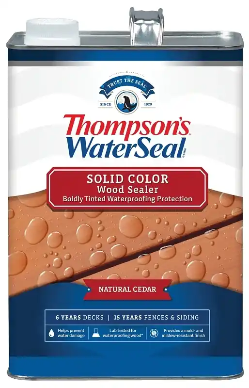 Waterproofing Stain, Solid, Natural Cedar, 1-gallon