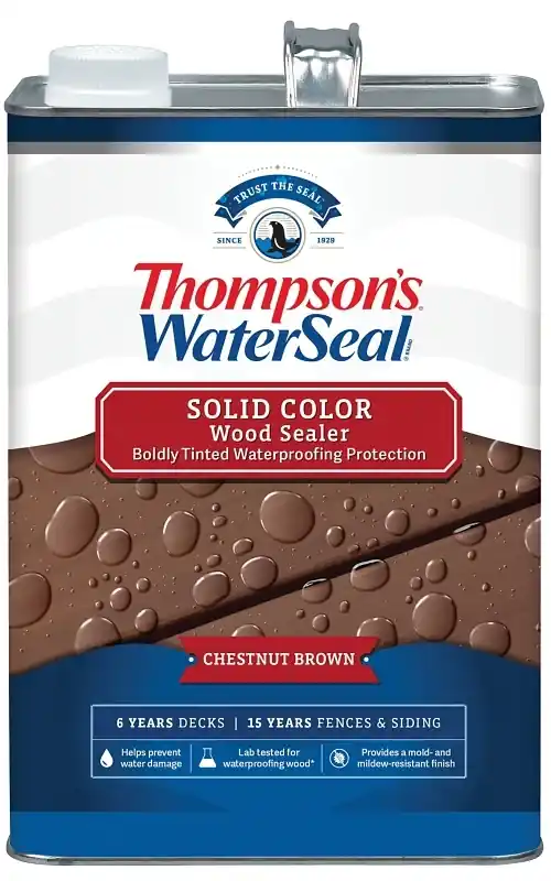 Waterproofing Stain, Solid, Chestnut Brown, 1-gallon