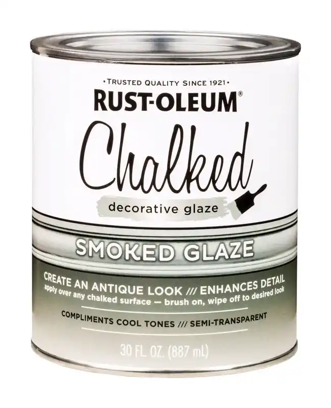 Chalked Decorative Glaze, Smoked Glaze Topcoat, 30 Oz.